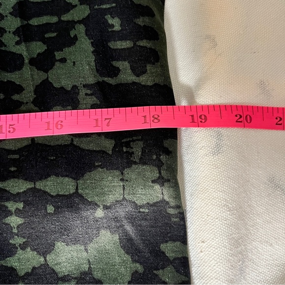 Zara Printed Satin‑Feel Viscose Midi Dress Olive Black Long Sleeve Pockets, Med. - Picture 17 of 17